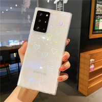 Miłość serce etui na telefon do Samsung Galaxy S22 S20 FE S21 Plus uwaga 20 bardzo A53 A51 A71 A52 A32 A12 A72 A50 A21S A31 tylna pokrywa 3